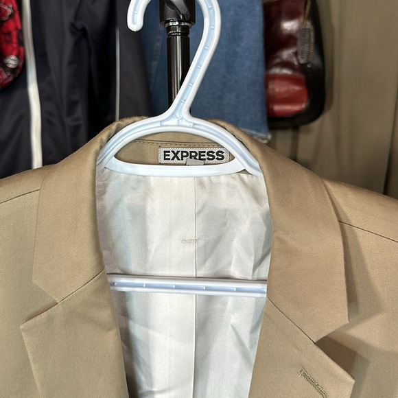 Express Photographer Blazer in Cream Tan Size 42 Regular - Picture 3 of 3